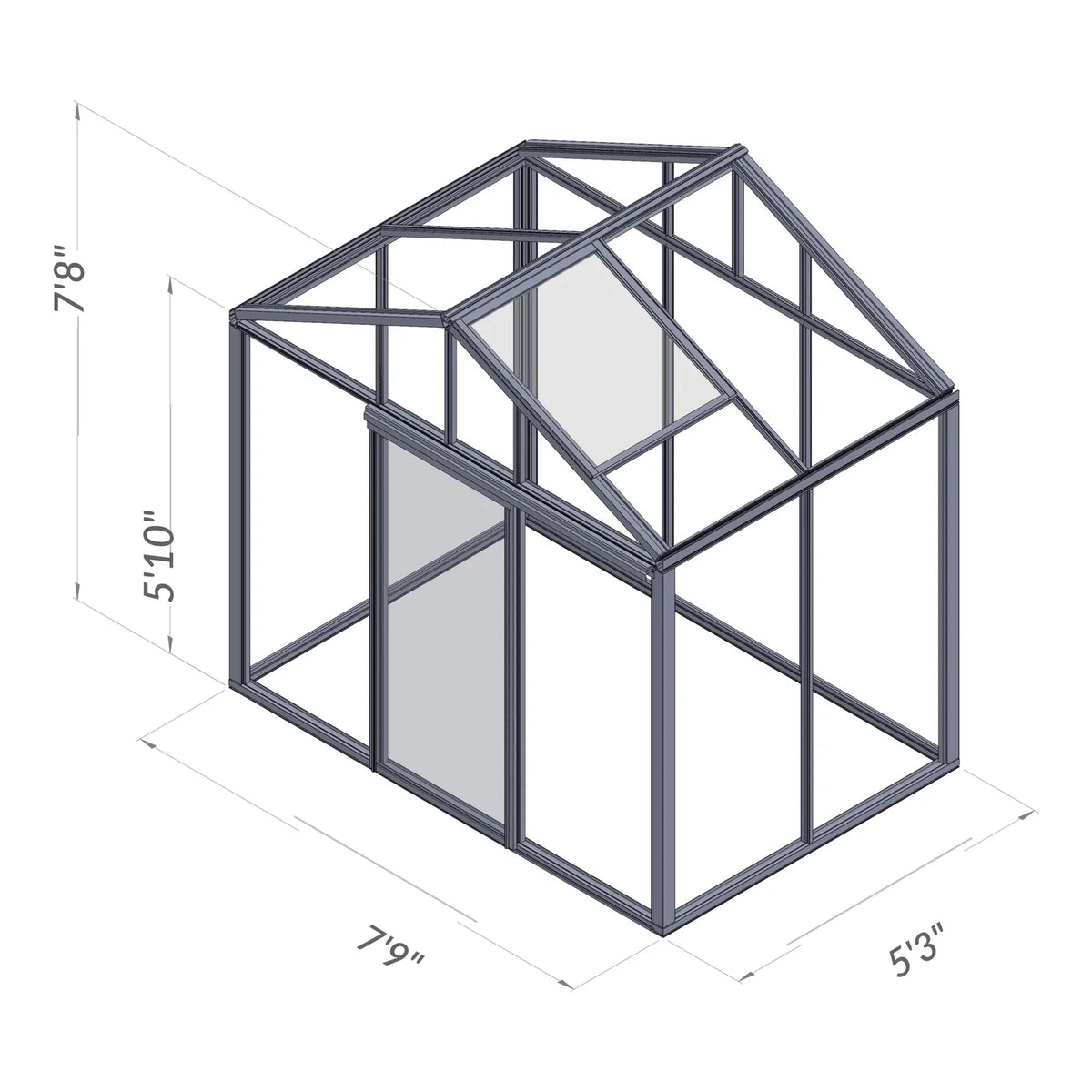 Scandiglas Greenhouse — dimensions