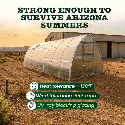 Classic Arch Polycarbonate Greenhouse
